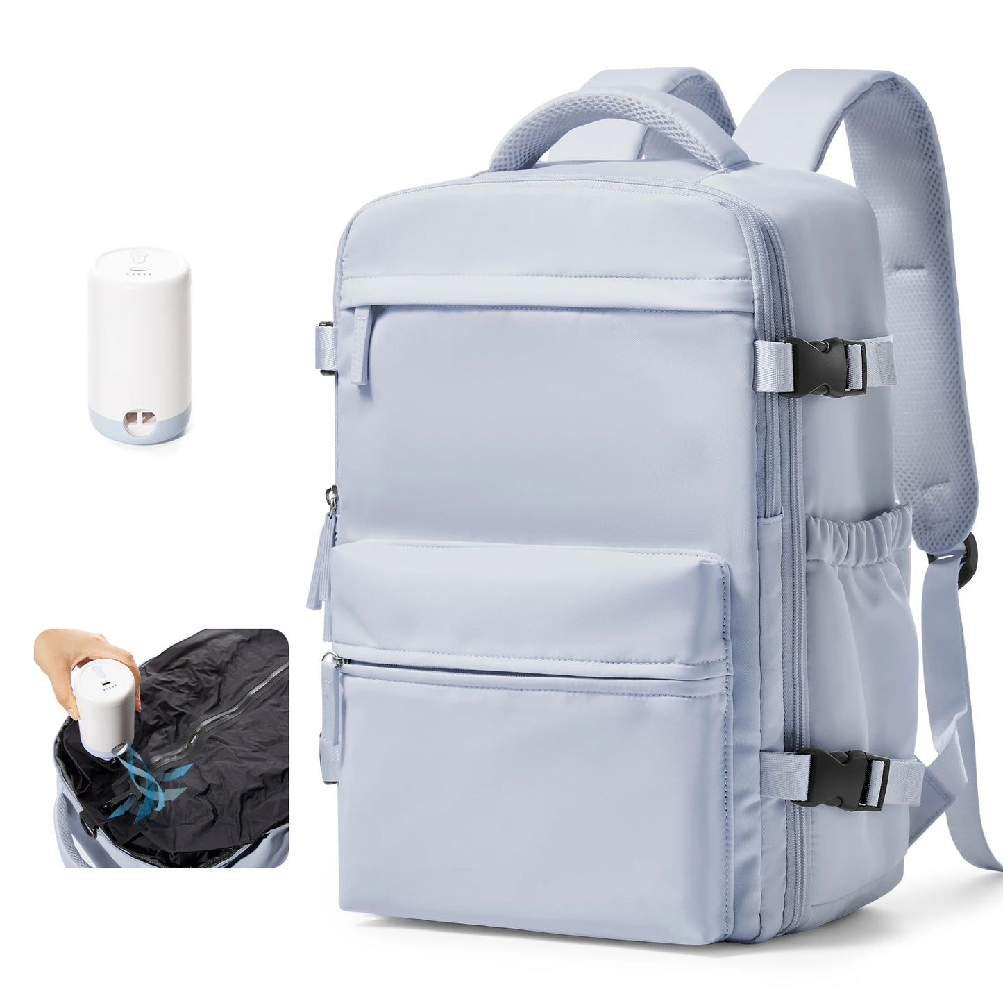 Men’s Expandable Vacuum Compression Travel Backpack – 15.6” Laptop Bag & Cabin-Friendly Carry-On (Ryanair 40x20x25cm)