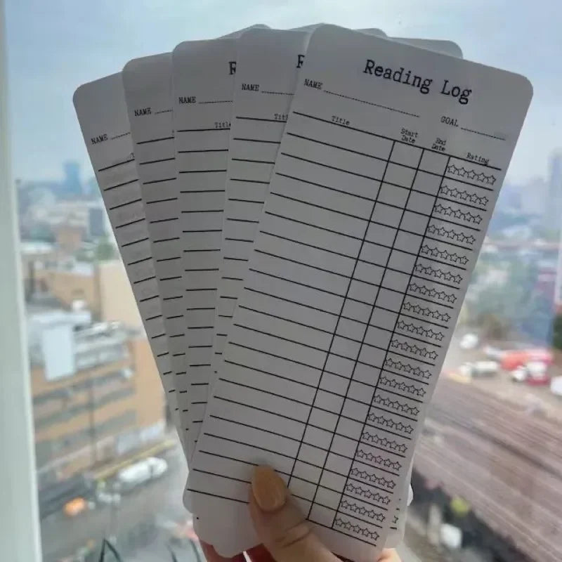 DIY Reading Log Bookmarks – 20Pcs Personal Library Cards for Tracking Books, Notes & Reading Progress