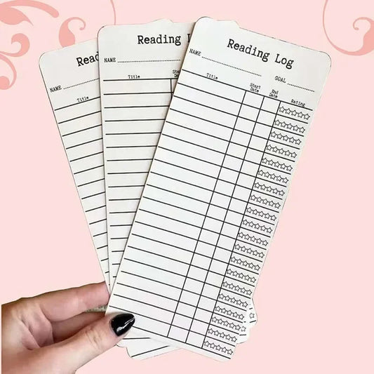 DIY Reading Log Bookmarks – 20Pcs Personal Library Cards for Tracking Books, Notes & Reading Progress