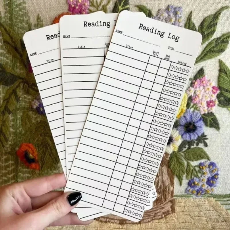 DIY Reading Log Bookmarks – 20Pcs Personal Library Cards for Tracking Books, Notes & Reading Progress