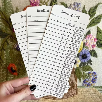 DIY Reading Log Bookmarks – 20Pcs Personal Library Cards for Tracking Books, Notes & Reading Progress