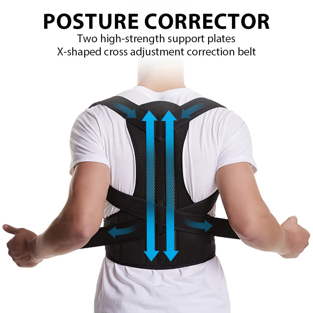 Adjustable Back Brace & Posture Corrector for Men and Women