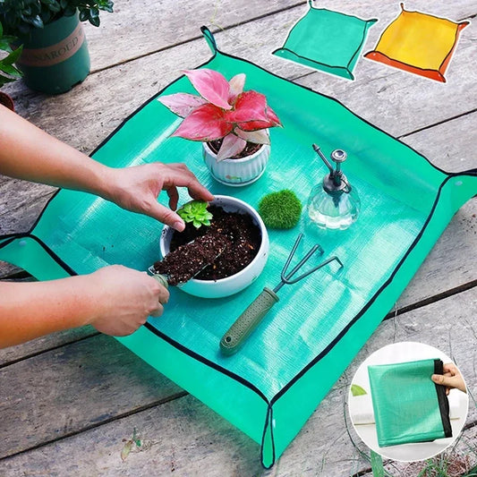 Foldable Waterproof Gardening Mat – PE Plant Pad for Potting, Repotting & Transplanting