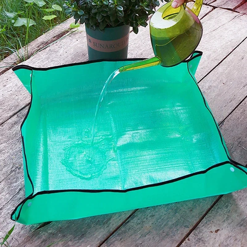 Foldable Waterproof Gardening Mat – PE Plant Pad for Potting, Repotting & Transplanting