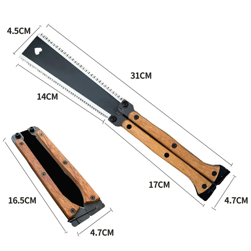 Multifunctional Folding Butterfly Saw – Compact Hand Saw for Woodworking & Outdoor Use