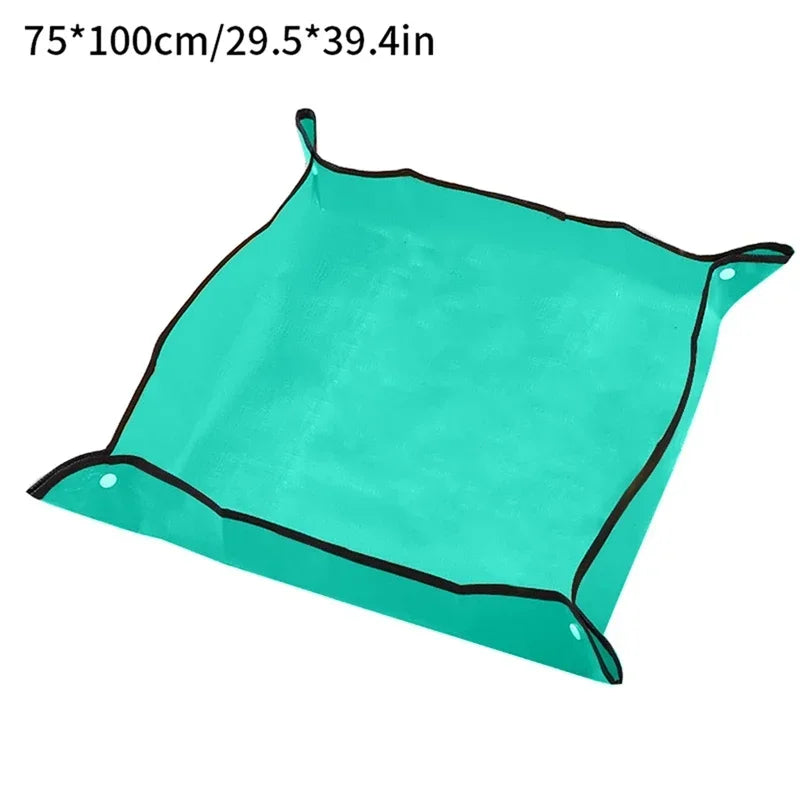 Foldable Waterproof Gardening Mat – PE Plant Pad for Potting, Repotting & Transplanting