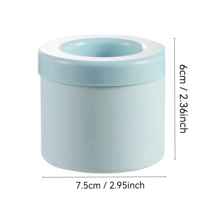 Silicone Round Ice Cube Mold & Bucket – DIY Ice Maker for Home, Bar & Summer Drinks