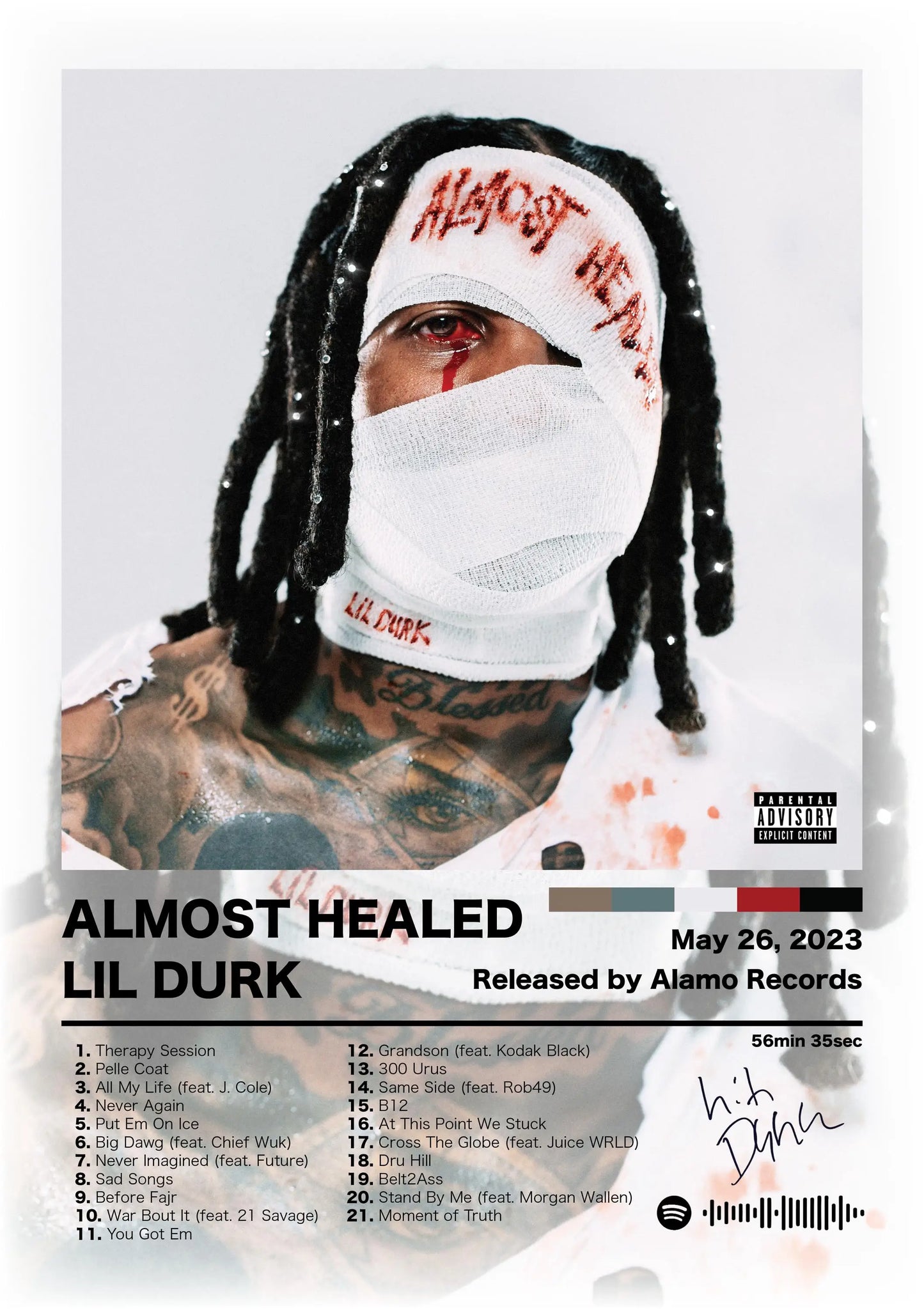 Canvas Wall Art – Hip Hop Album Cover Poster Print for Home & Room Décor