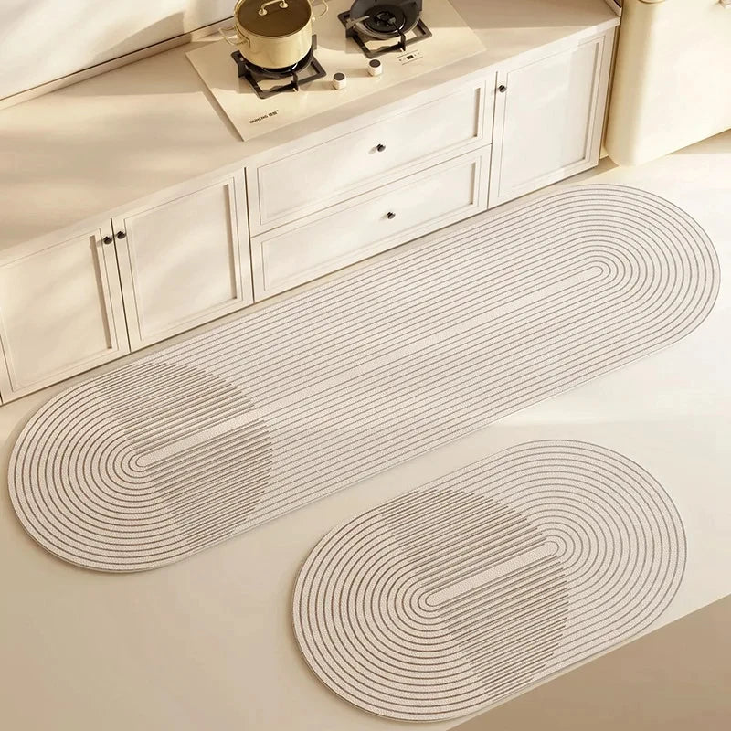 Super Absorbent Non-Slip Kitchen & Bathroom Floor Mat – Soft, Washable Diatomite Rug