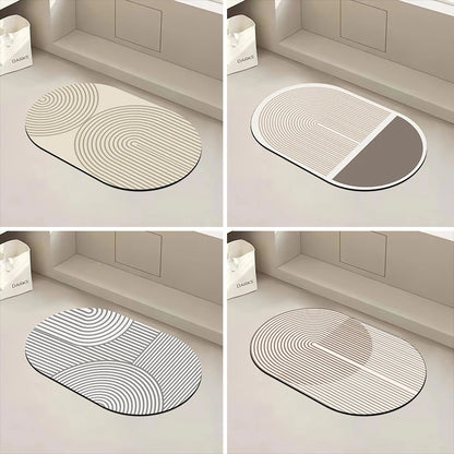 Super Absorbent Non-Slip Kitchen & Bathroom Floor Mat – Soft, Washable Diatomite Rug