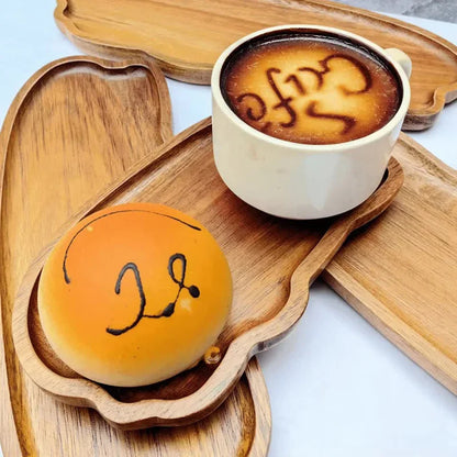 Japanese Style Wooden Serving Tray – Tea, Coffee, Fruit & Snack Plate