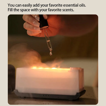 Flame Effect Aroma Diffuser & Ultrasonic Cool Mist Humidifier