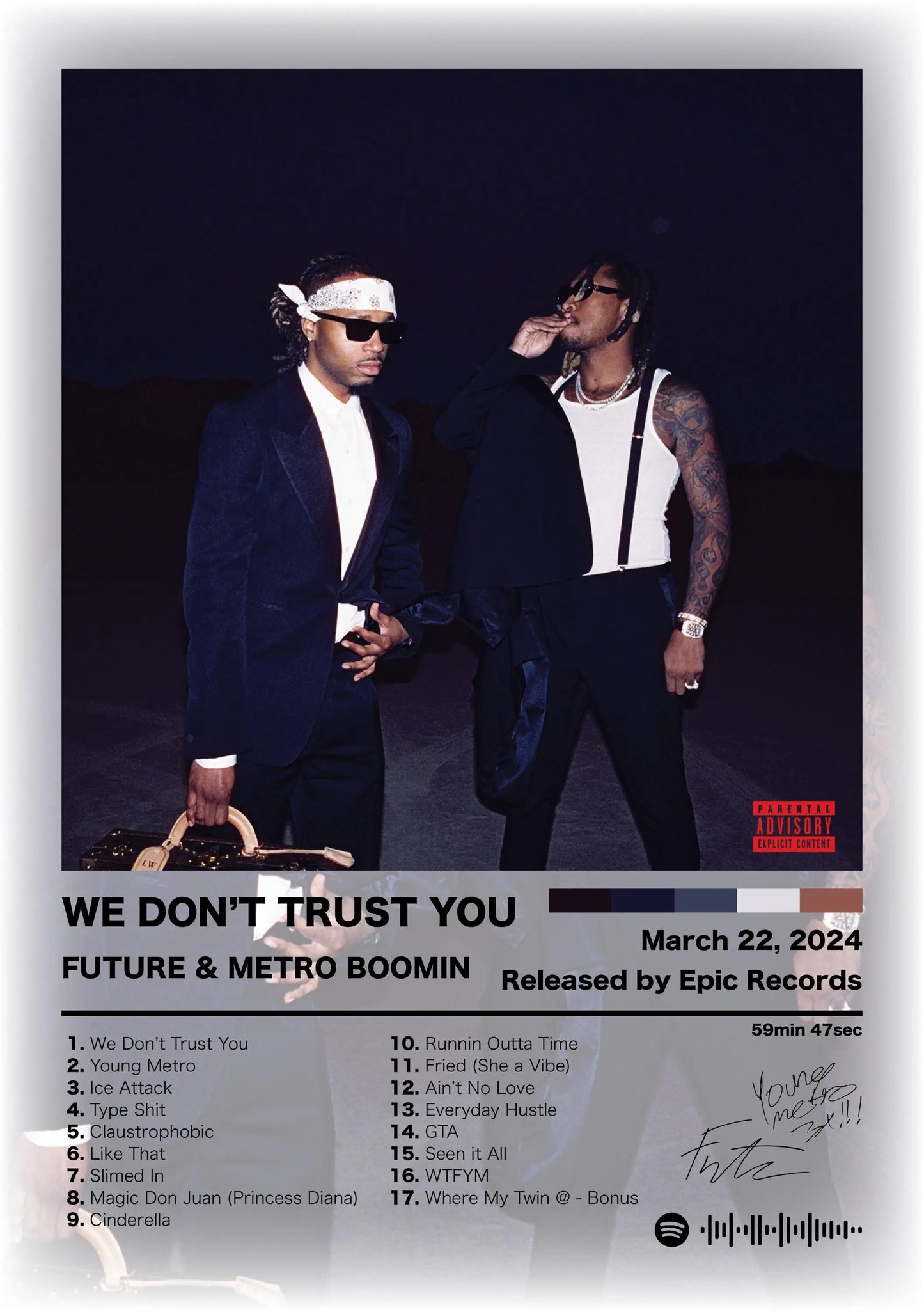 Canvas Wall Art – Hip Hop Album Cover Poster Print for Home & Room Décor