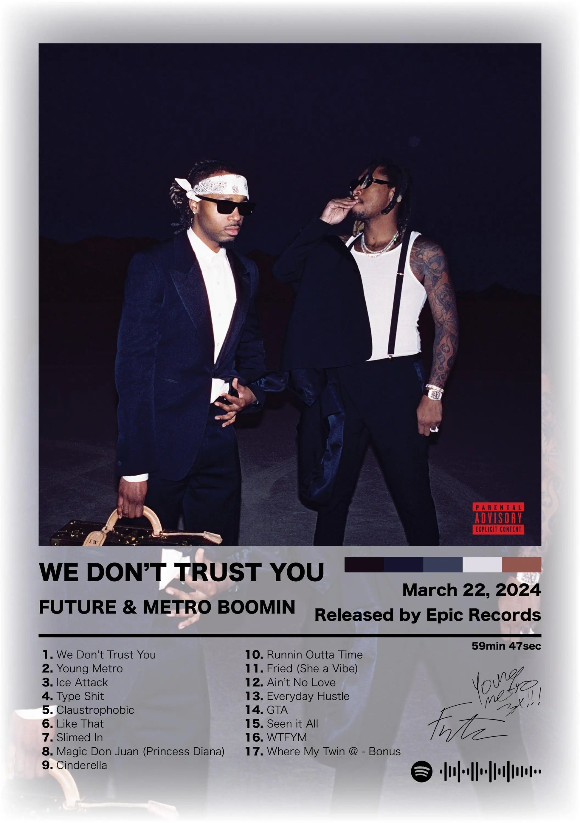 Canvas Wall Art – Hip Hop Album Cover Poster Print for Home & Room Décor