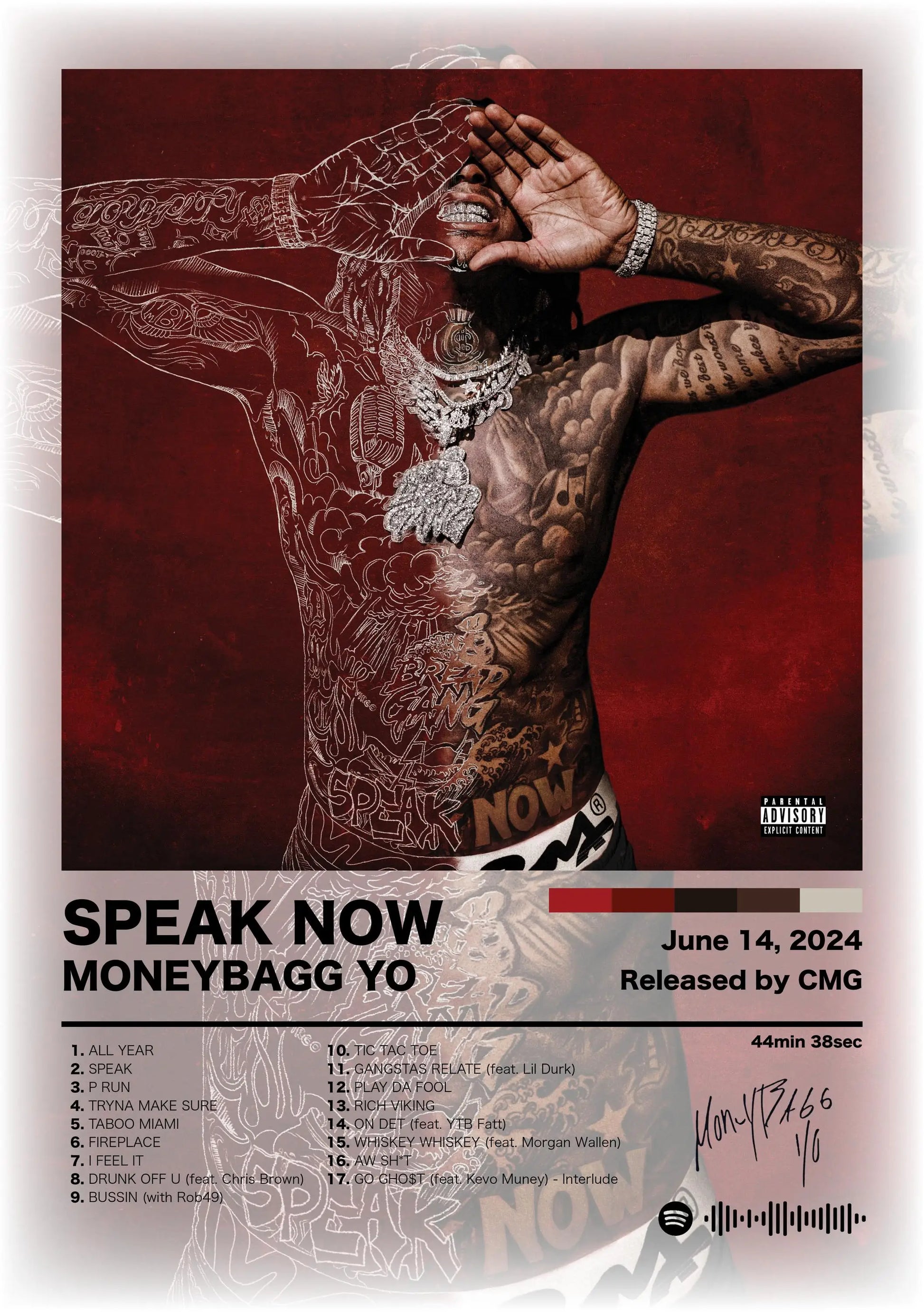 Canvas Wall Art – Hip Hop Album Cover Poster Print for Home & Room Décor