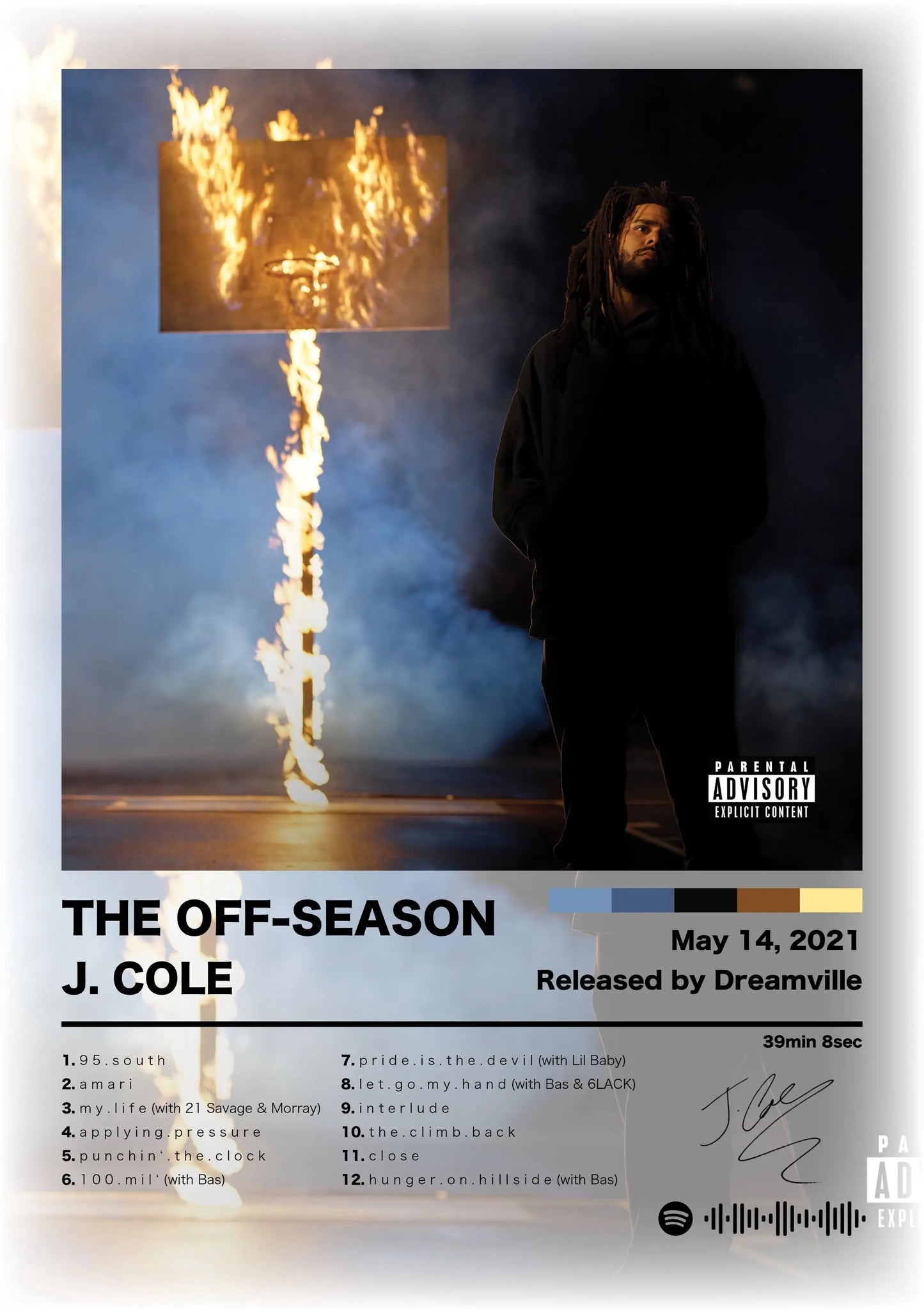 Canvas Wall Art – Hip Hop Album Cover Poster Print for Home & Room Décor