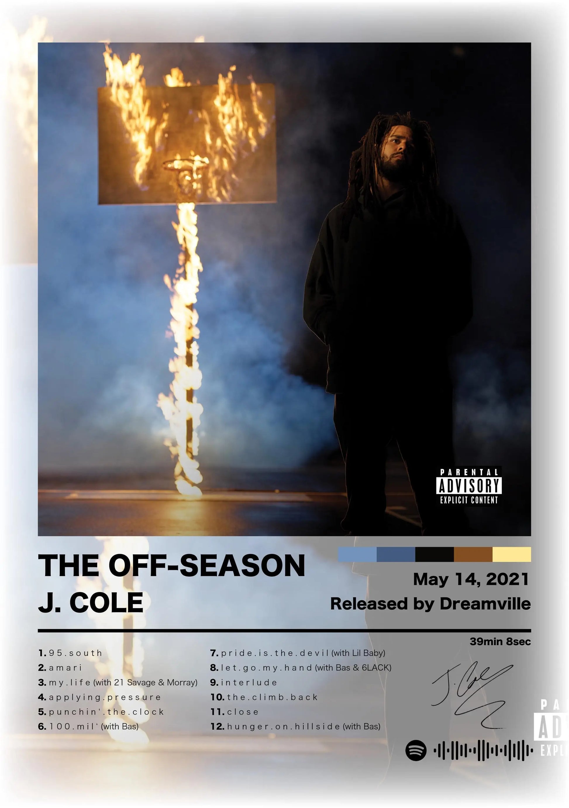 Canvas Wall Art – Hip Hop Album Cover Poster Print for Home & Room Décor
