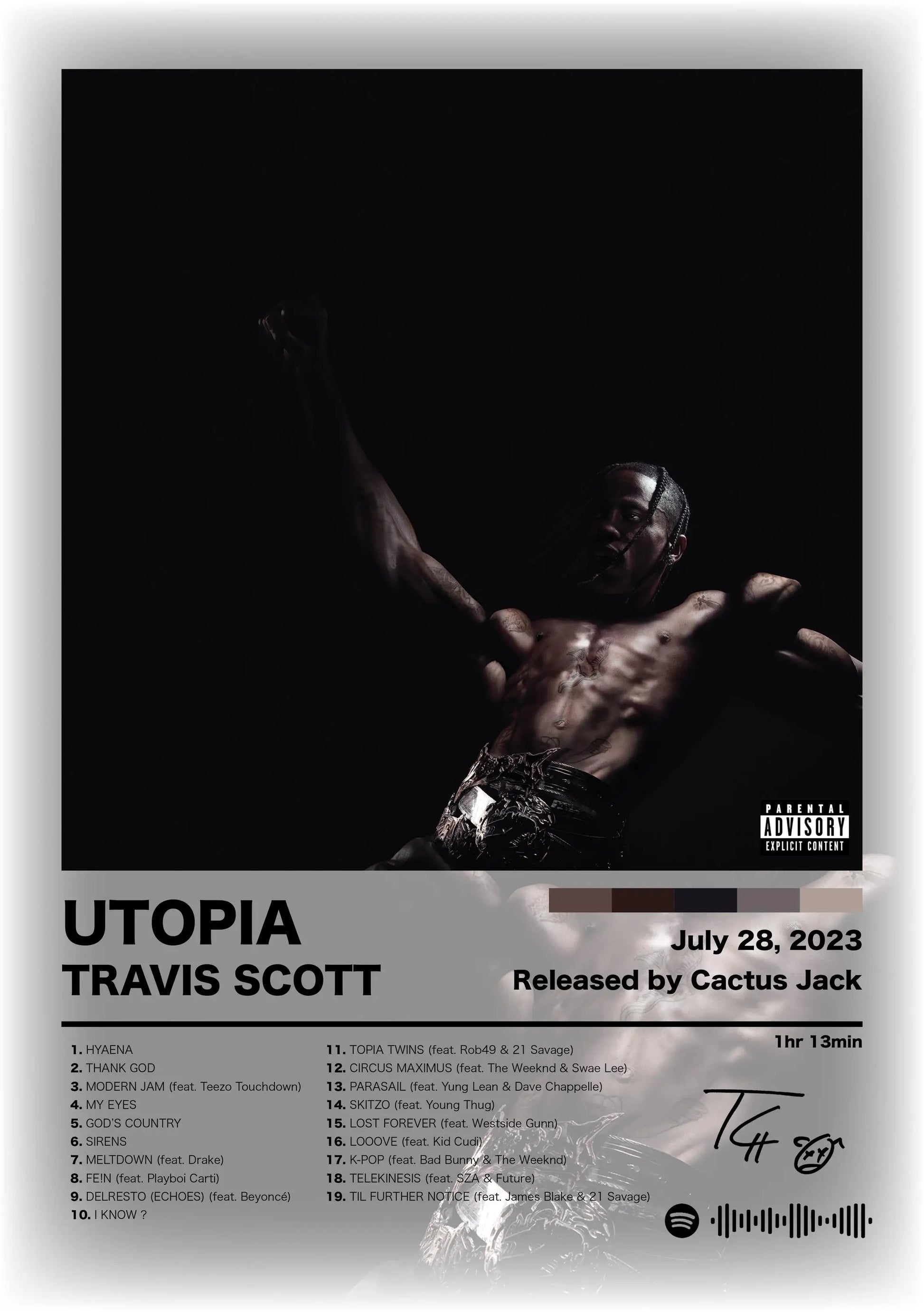 Canvas Wall Art – Hip Hop Album Cover Poster Print for Home & Room Décor