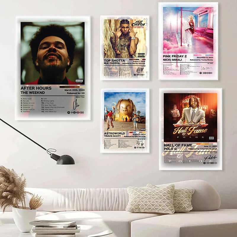 Canvas Wall Art – Hip Hop Album Cover Poster Print for Home & Room Décor
