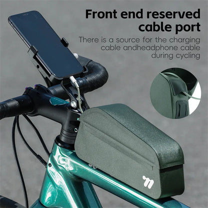 Magnetic Lid Bicycle Top Tube Bag – Waterproof Front Frame Storage for MTB & Road Bikes