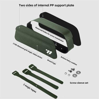 Magnetic Lid Bicycle Top Tube Bag – Waterproof Front Frame Storage for MTB & Road Bikes