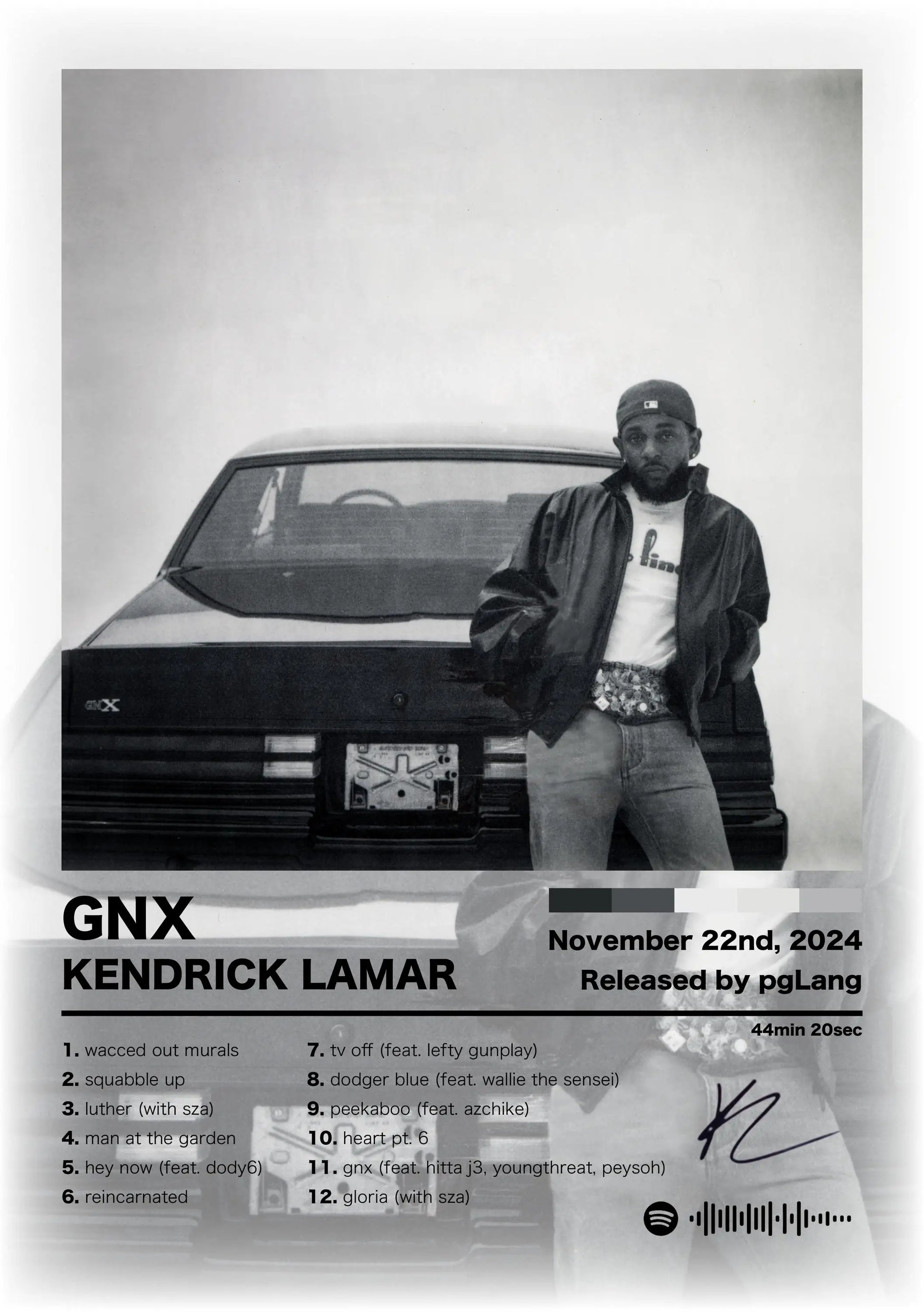 Canvas Wall Art – Hip Hop Album Cover Poster Print for Home & Room Décor