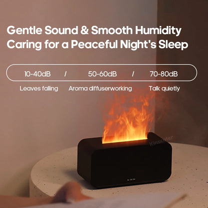 Flame Effect Aroma Diffuser & Ultrasonic Cool Mist Humidifier