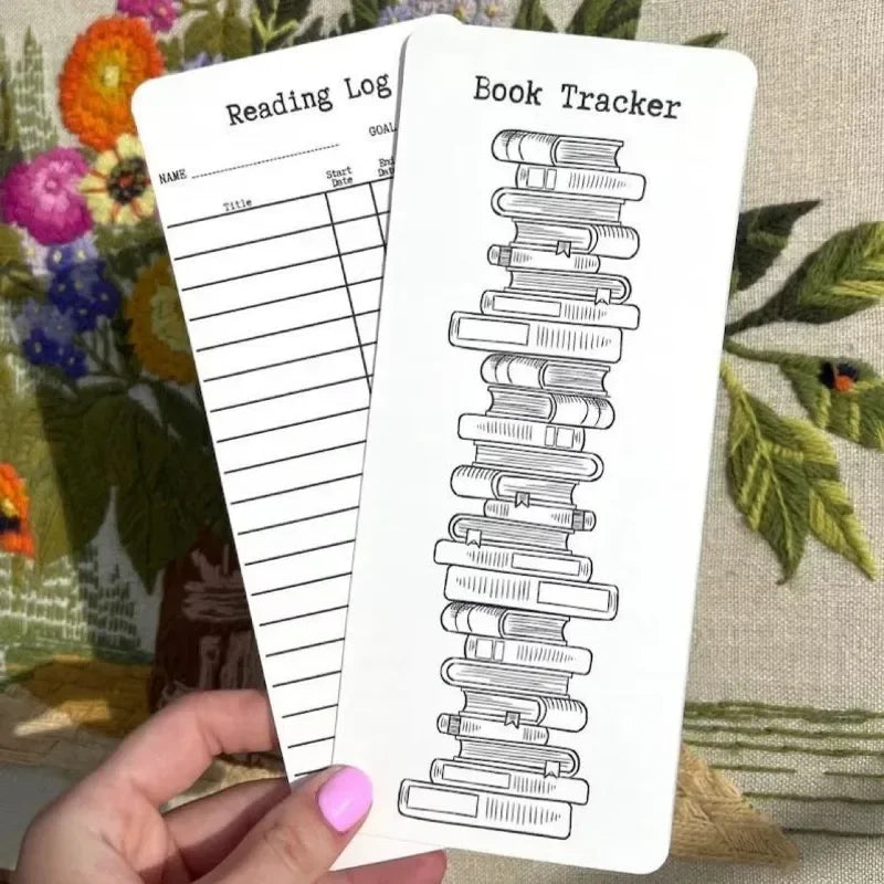 DIY Reading Log Bookmarks – 20Pcs Personal Library Cards for Tracking Books, Notes & Reading Progress