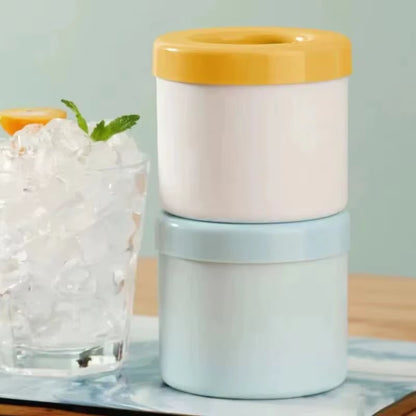 Silicone Round Ice Cube Mold & Bucket – DIY Ice Maker for Home, Bar & Summer Drinks